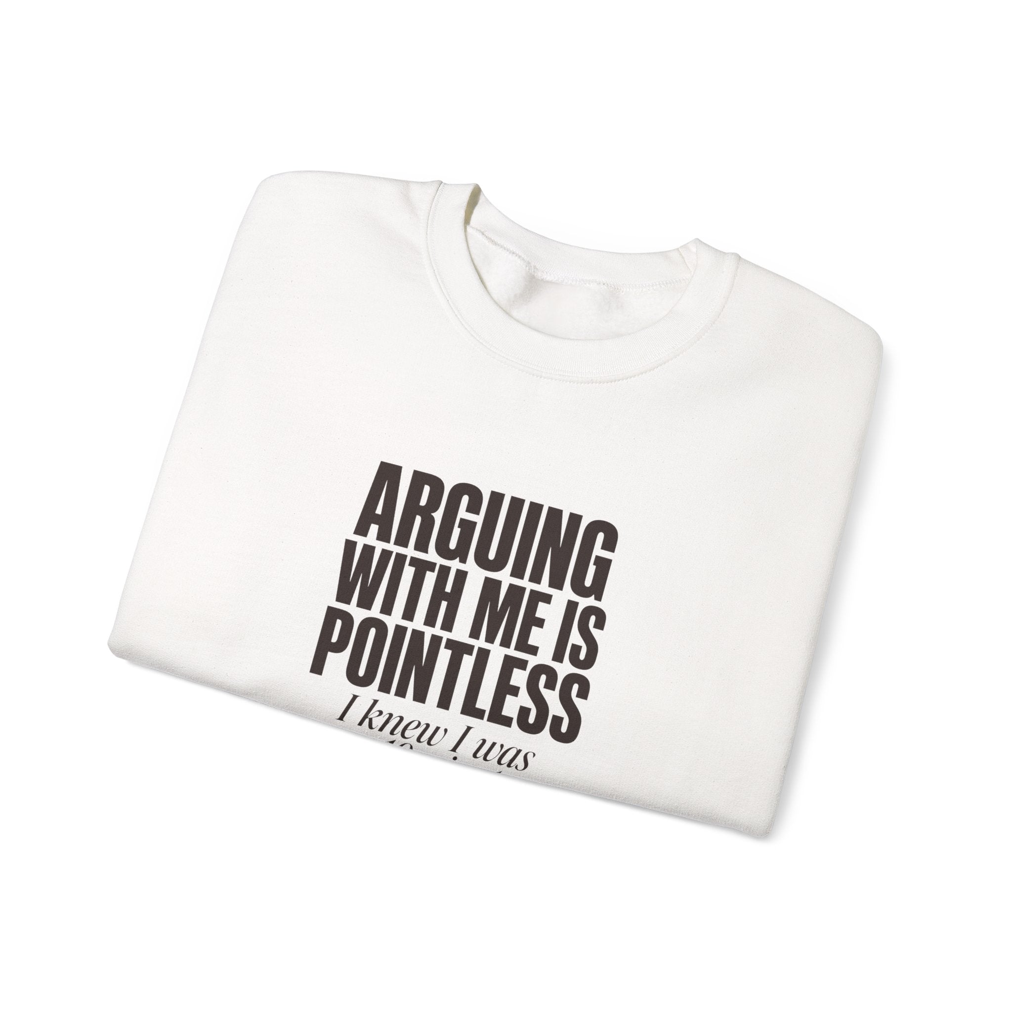 Arguing With Me Is Pointless Sweatshirt