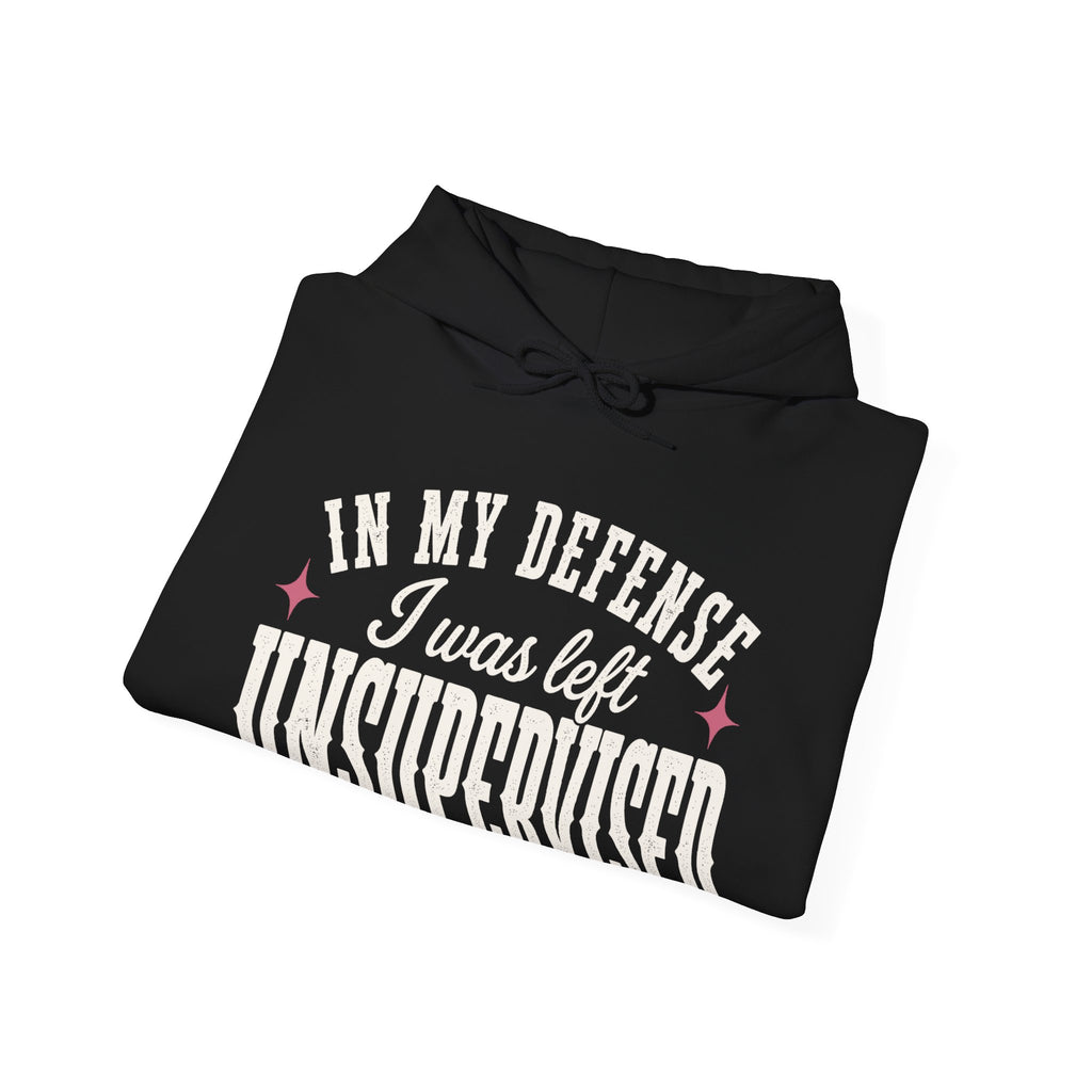 In My Defense, I Was Left Unsupervised Hoodie