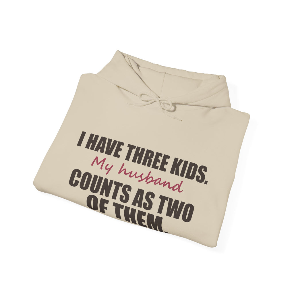 I Have Three Kids — My Husband Counts as Two Hoodie