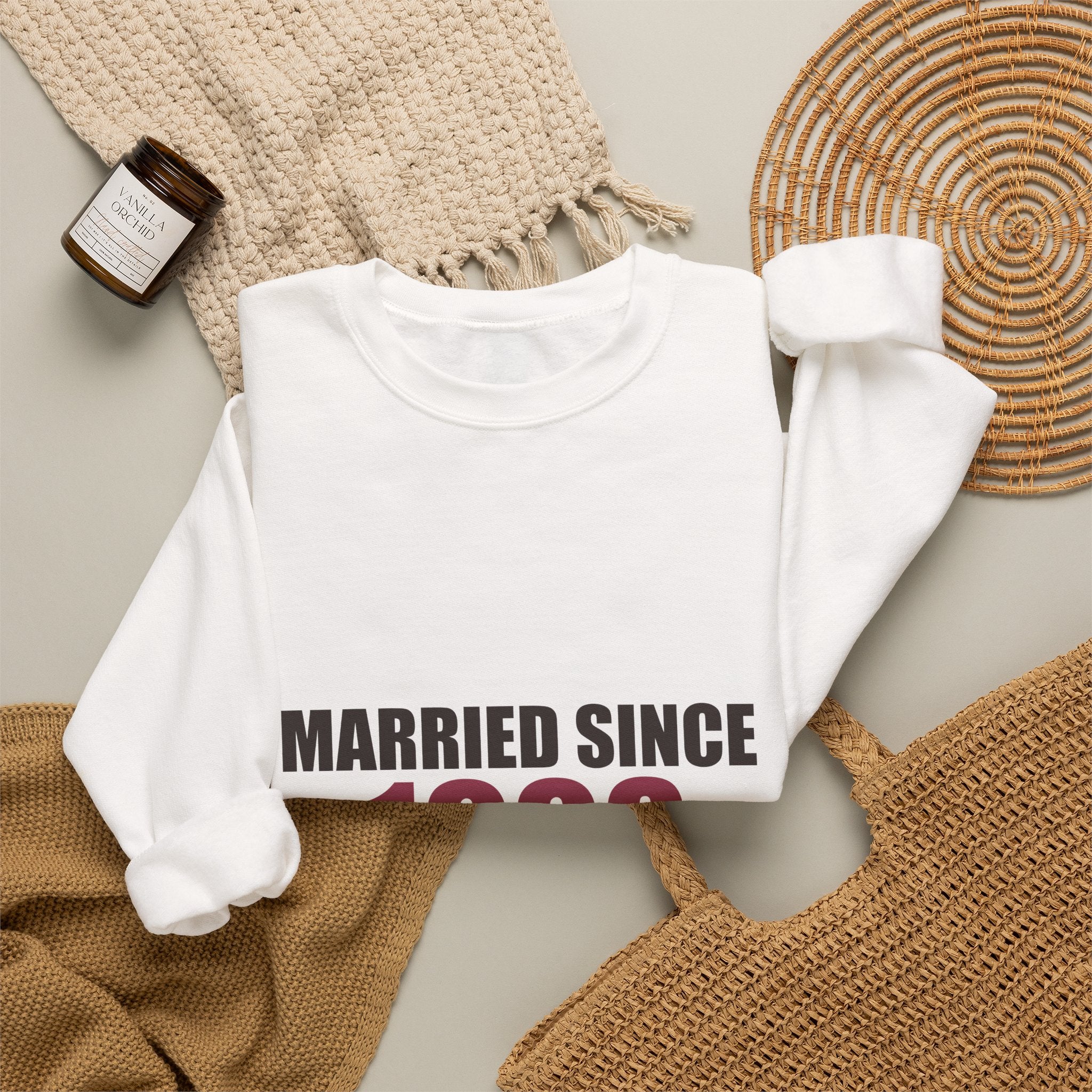 Married Since [Year] — Personalized Anniversary Sweatshirt