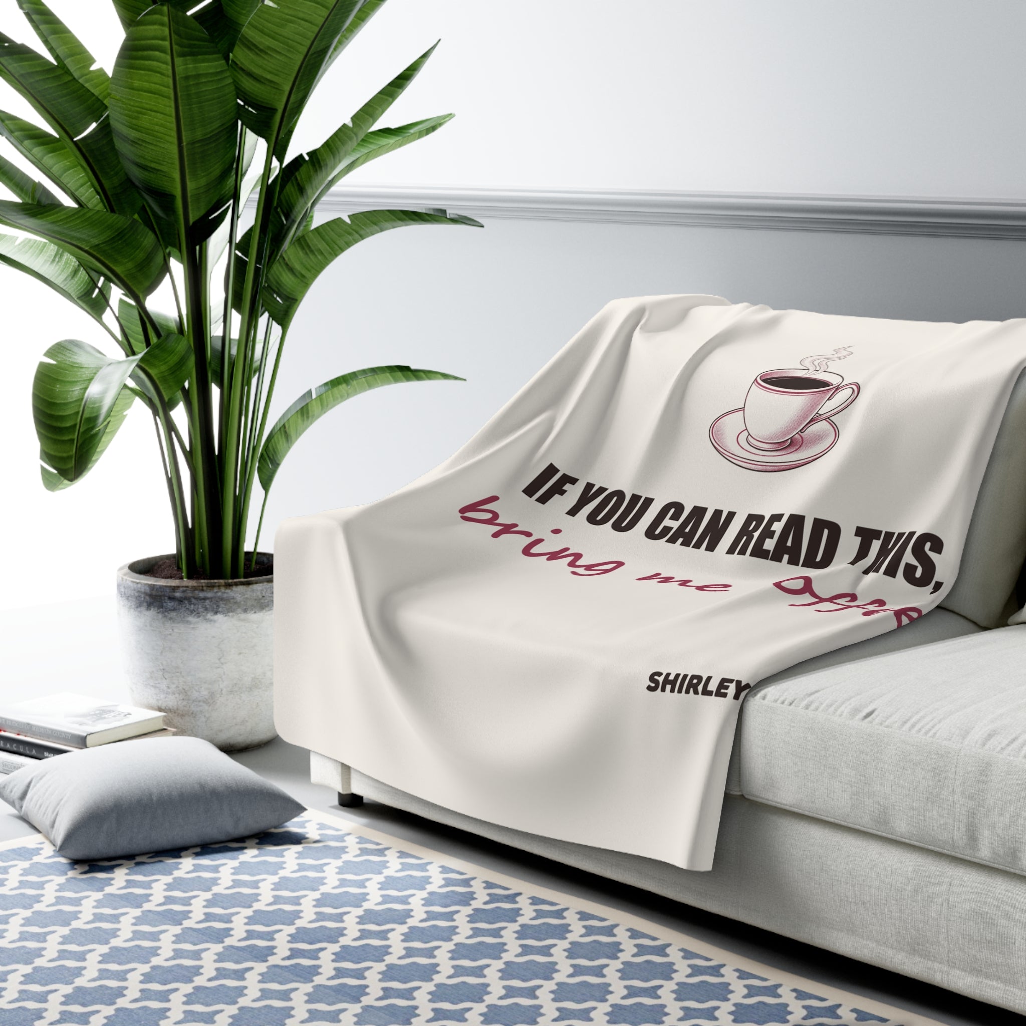 Bring Me Coffee — Sherpa Blanket