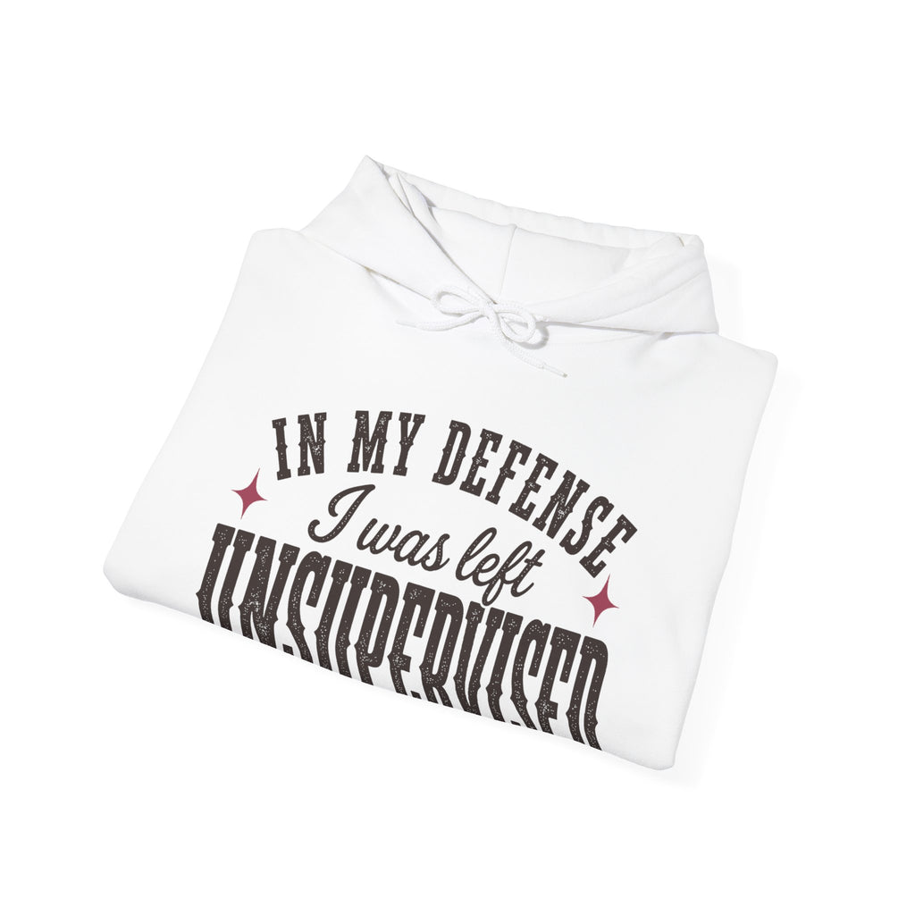 In My Defense, I Was Left Unsupervised Hoodie