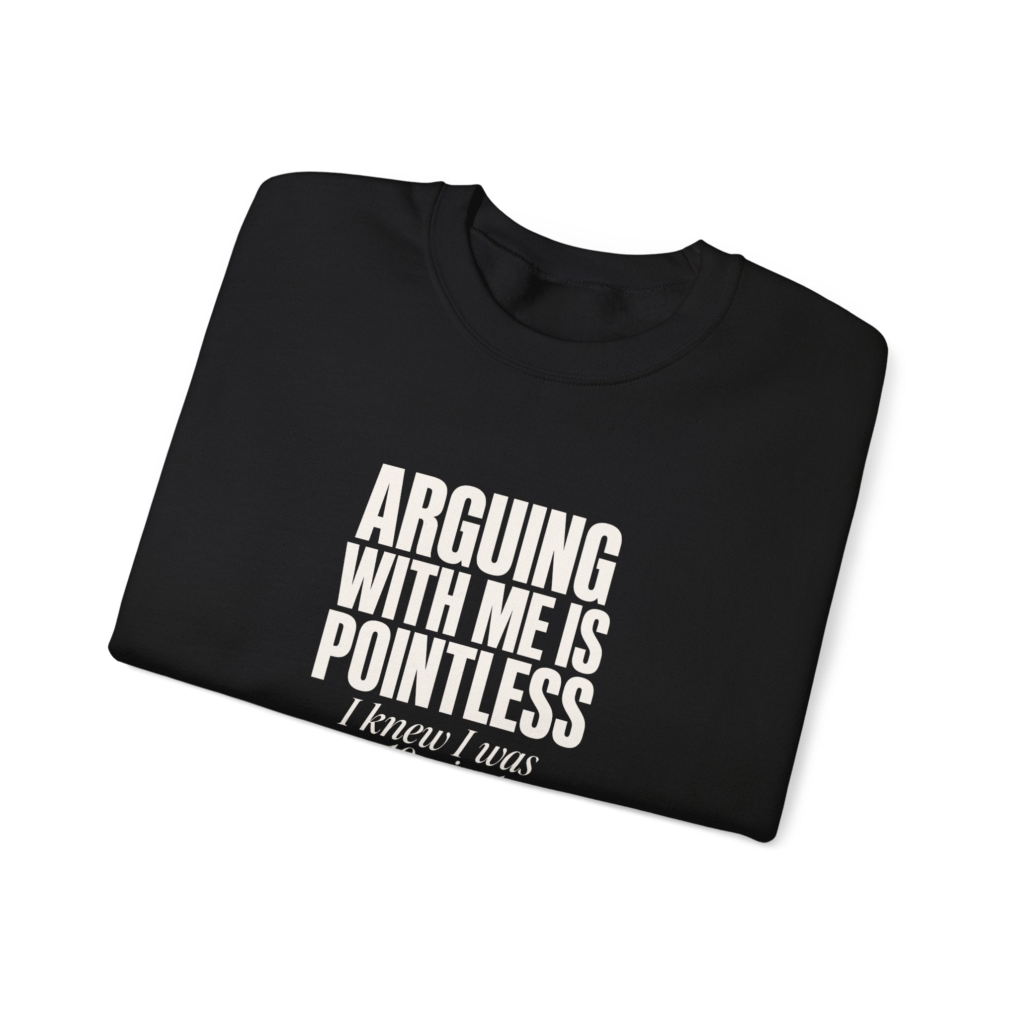 Arguing With Me Is Pointless Sweatshirt