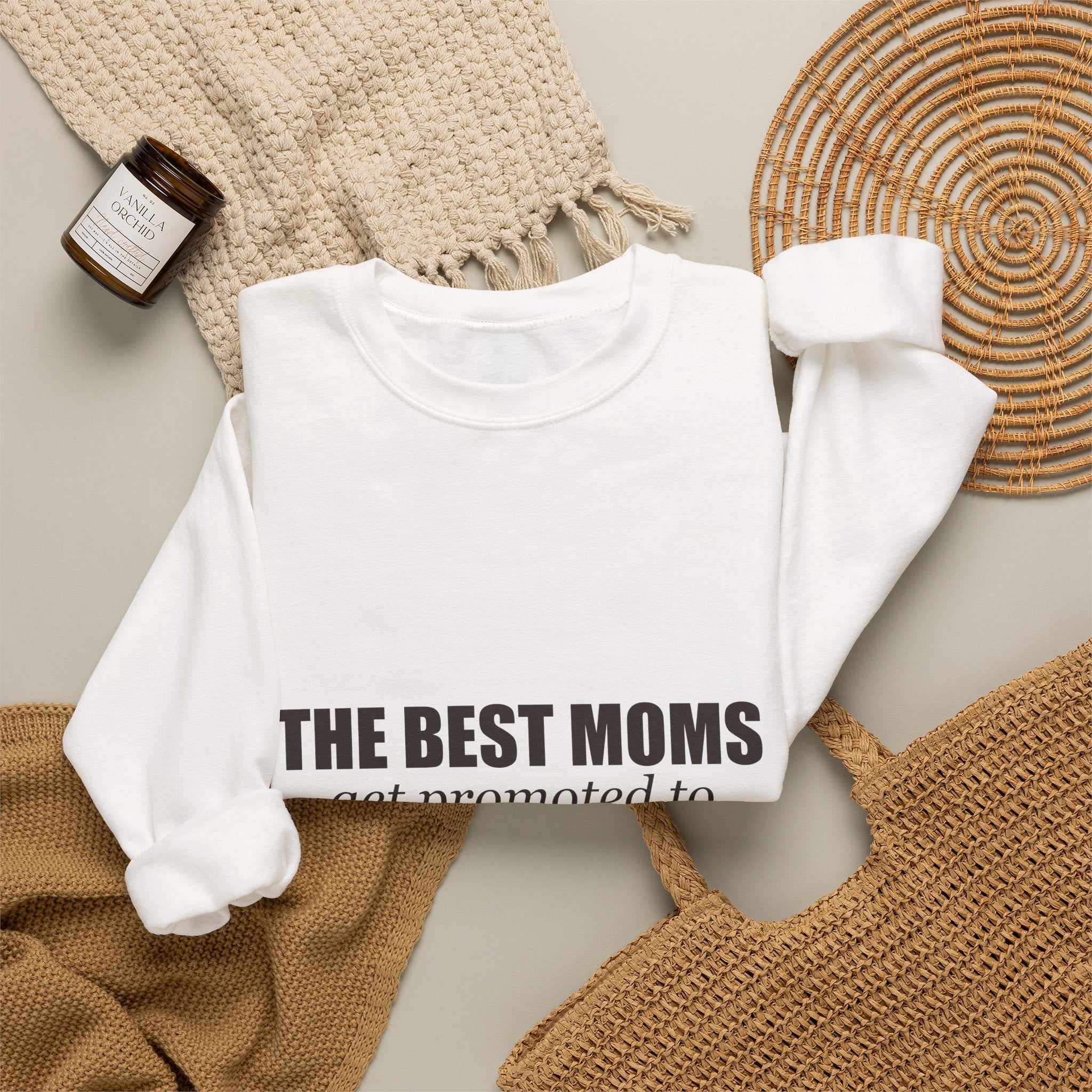 The Best Moms Get Promoted — Personalized Grandma Name Sweatshirt