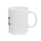 Raising My Husband Is Exhausting — Mug, White