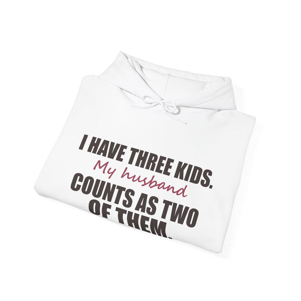 I Have Three Kids — My Husband Counts as Two Hoodie