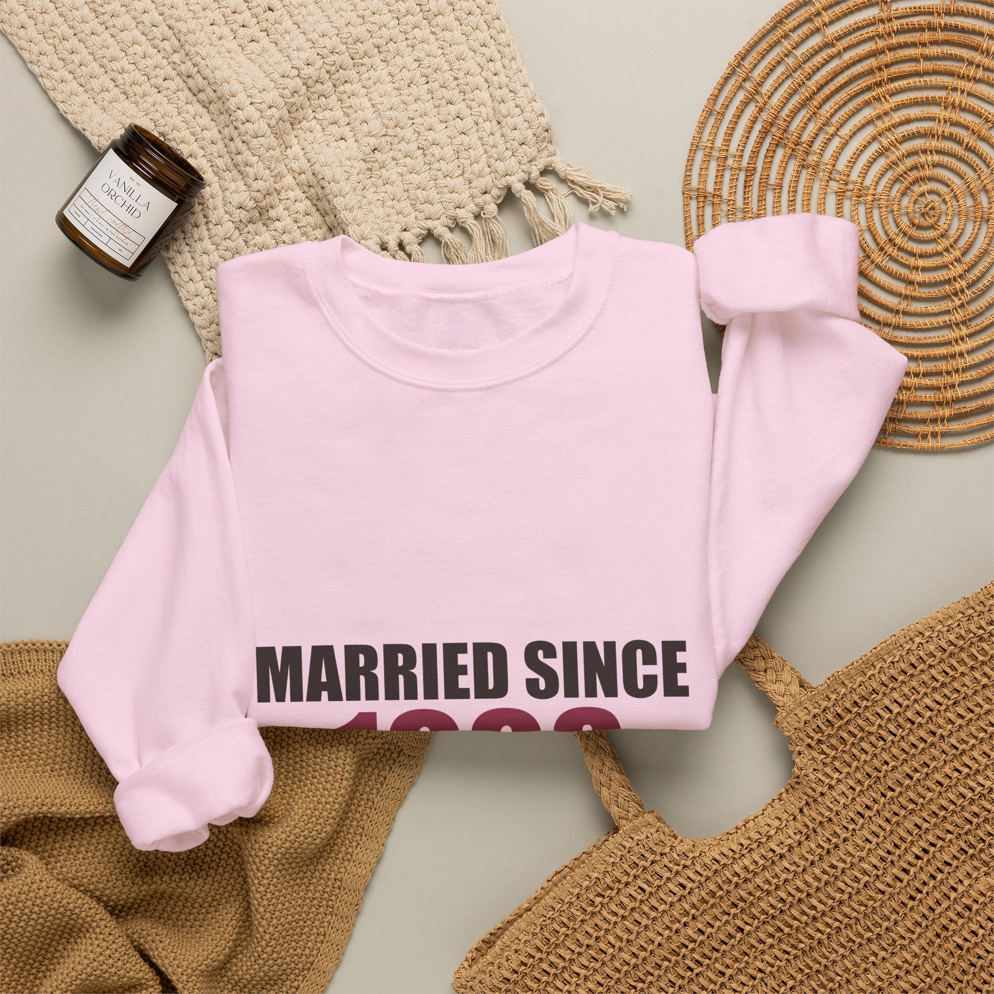 Married Since [Year] — Personalized Anniversary Sweatshirt